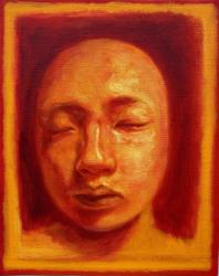 堺大輝　Self-portrait　　2022　273×220mm　キャンバスに油彩